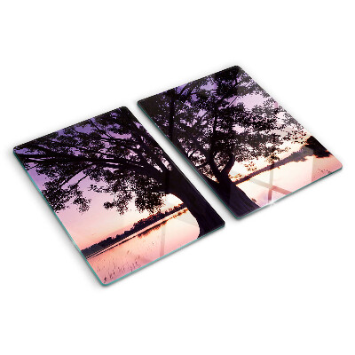 Cutting board Tree at sunset