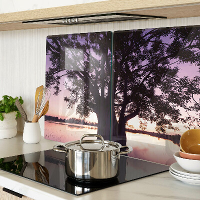 Cutting board Tree at sunset