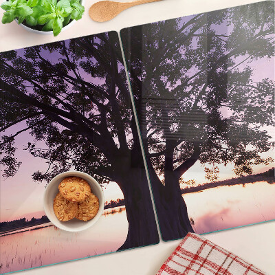 Cutting board Tree at sunset