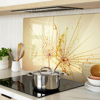 Chopping board Flowers with water drops