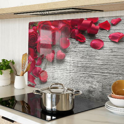 Cutting board Roses and heart petals