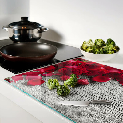Cutting board Roses and heart petals