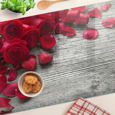 Cutting board Roses and heart petals