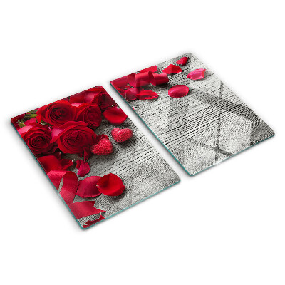 Cutting board Roses and heart petals