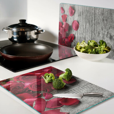 Cutting board Roses and heart petals