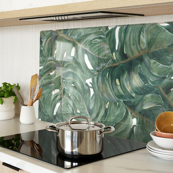 Chopping board Monstera leaves