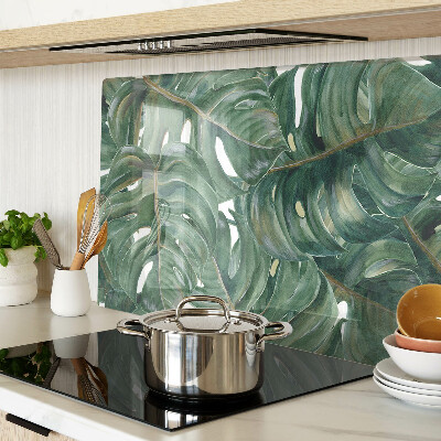 Chopping board Monstera leaves