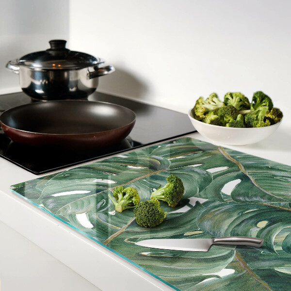 Chopping board Monstera leaves