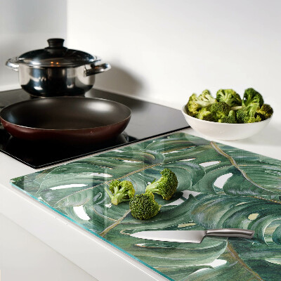 Chopping board Monstera leaves