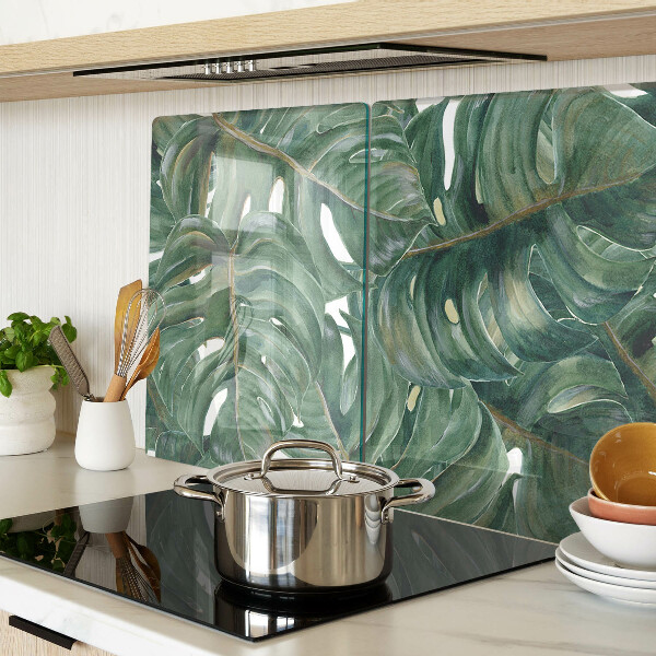 Chopping board Monstera leaves