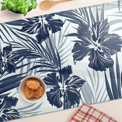 Chopping board Tropical floral motif