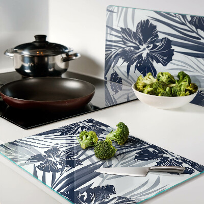 Chopping board Tropical floral motif