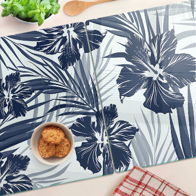 Chopping board Tropical floral motif