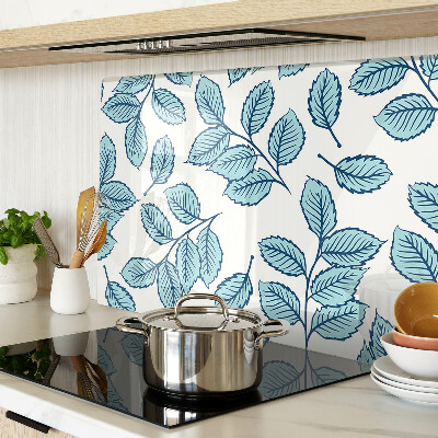 Chopping board Leaves in shades of blue