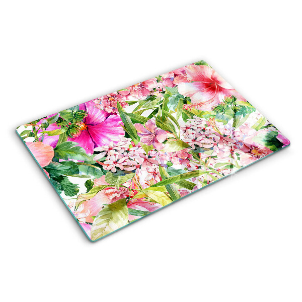 Chopping board Tropical floral pattern