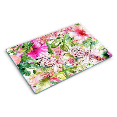Chopping board Tropical floral pattern