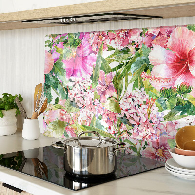 Chopping board Tropical floral pattern