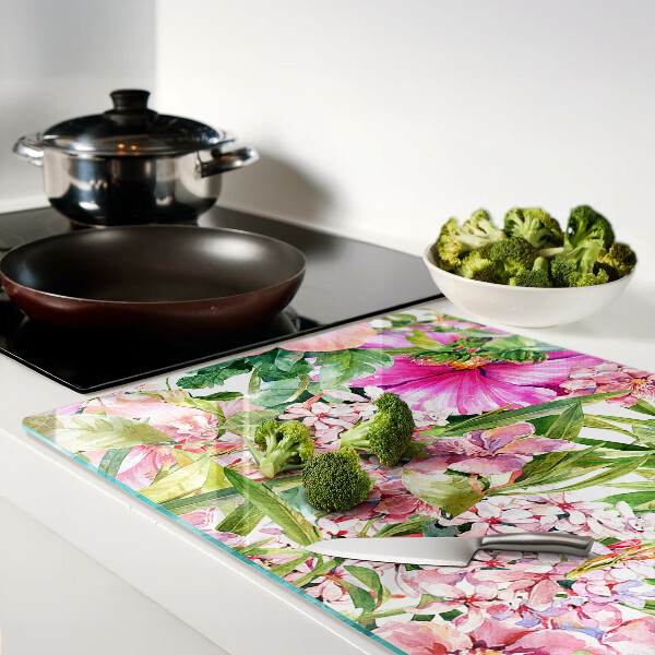 Chopping board Tropical floral pattern