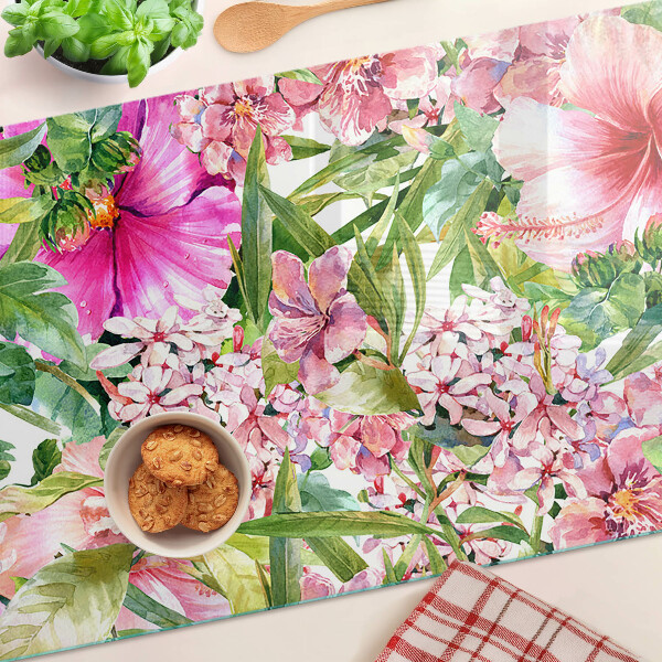 Chopping board Tropical floral pattern