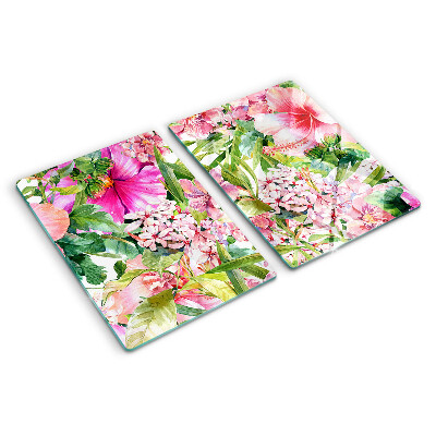Chopping board Tropical floral pattern