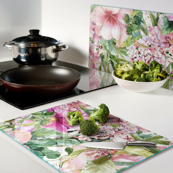 Chopping board Tropical floral pattern