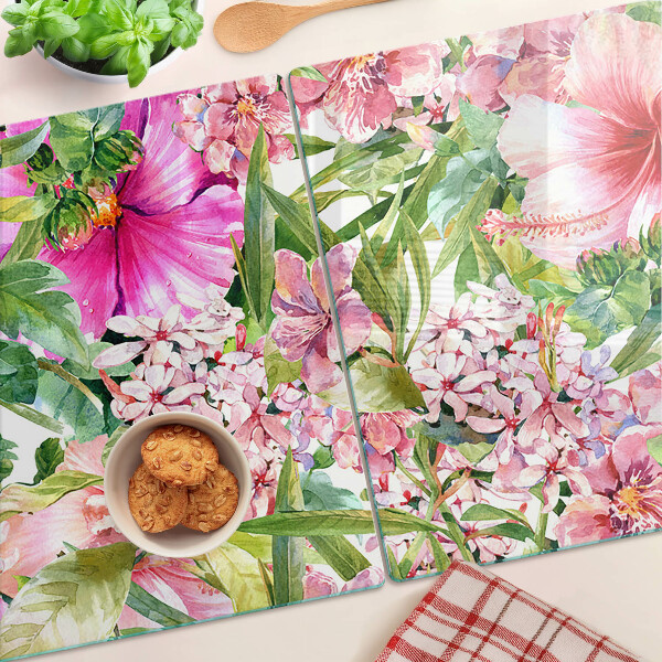 Chopping board Tropical floral pattern