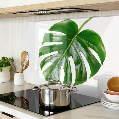 Glass cutting board Monstera leaves