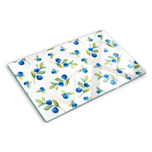 Chopping board Berries on the twigs