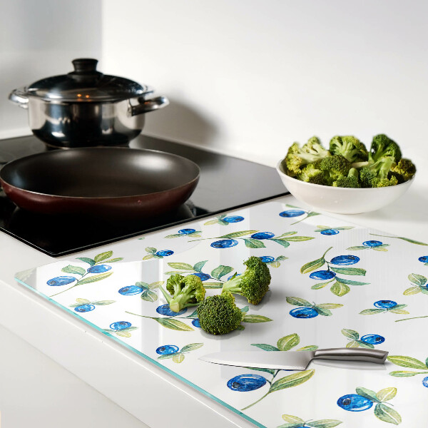 Chopping board Berries on the twigs