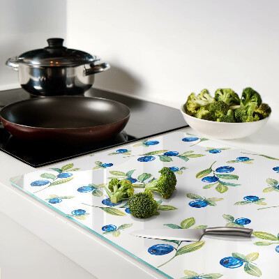 Chopping board Berries on the twigs