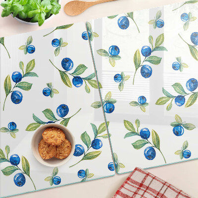 Chopping board Berries on the twigs