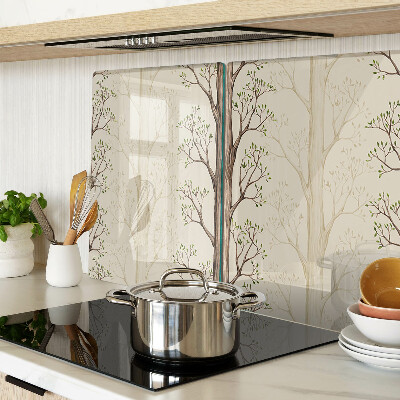Chopping board Tree branches with leaves pattern