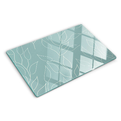 Chopping board Leaves on the background