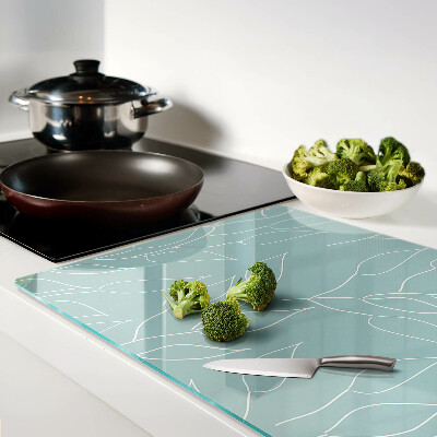 Chopping board Leaves on the background