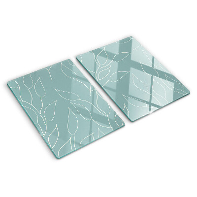 Chopping board Leaves on the background