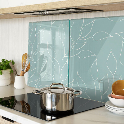 Chopping board Leaves on the background