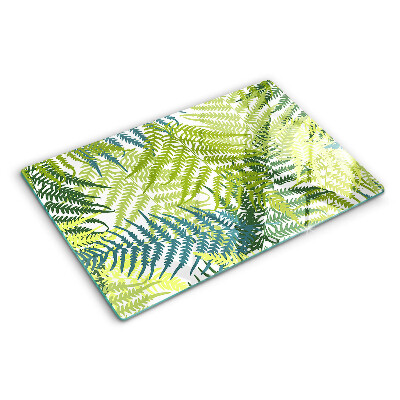 Glass kitchen board Fern leaves in different shades
