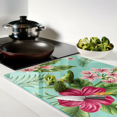 Chopping board Tropical floral pattern
