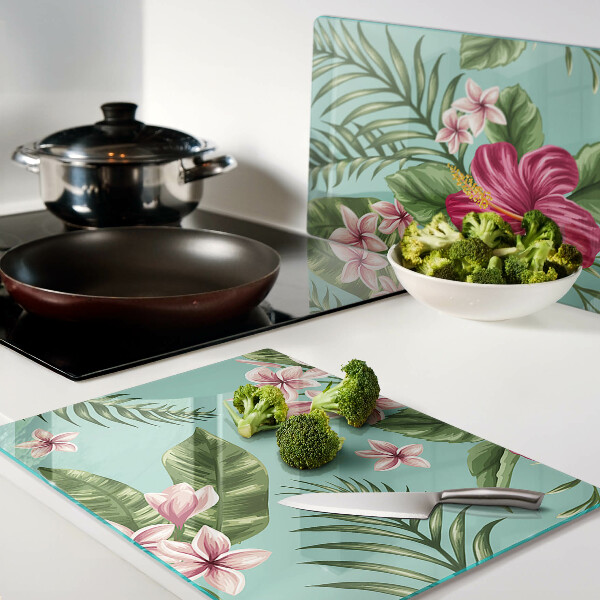 Chopping board Tropical floral pattern