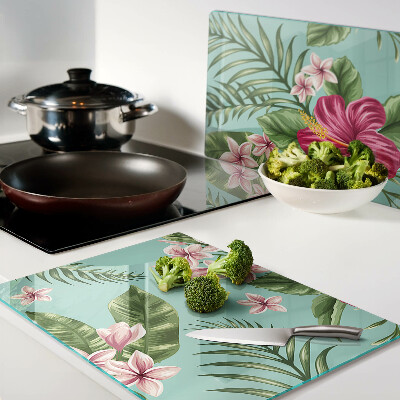 Chopping board Tropical floral pattern