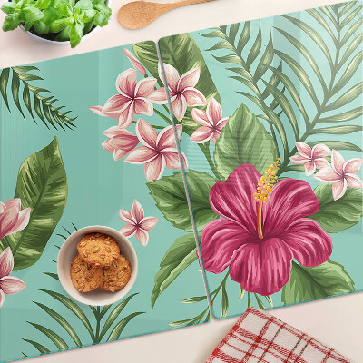 Chopping board Tropical floral pattern