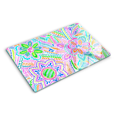 Cutting board Floral pattern in boho style