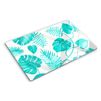 Cutting board Tropical leaves in shades of green