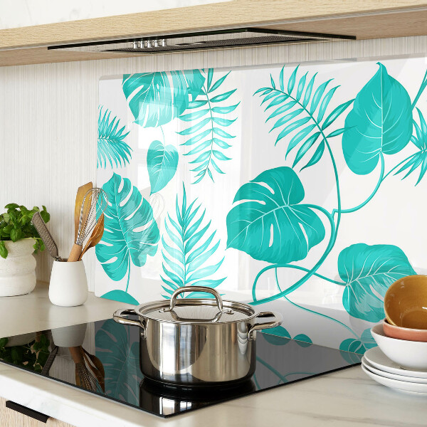 Cutting board Tropical leaves in shades of green