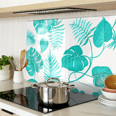 Cutting board Tropical leaves in shades of green