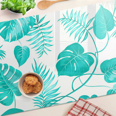 Cutting board Tropical leaves in shades of green