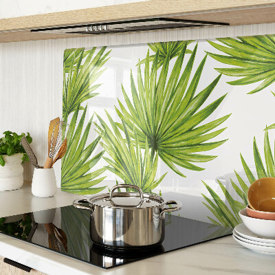 Chopping board Palm leaves in shades of green