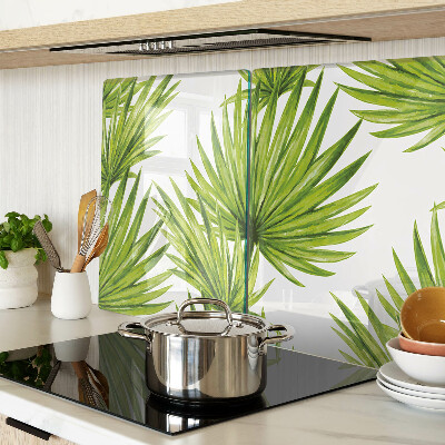 Chopping board Palm leaves in shades of green