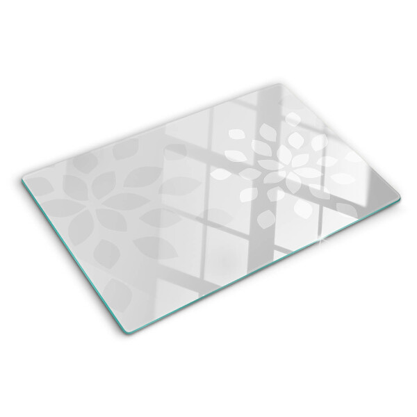 Chopping board glass Floral pattern with leaves