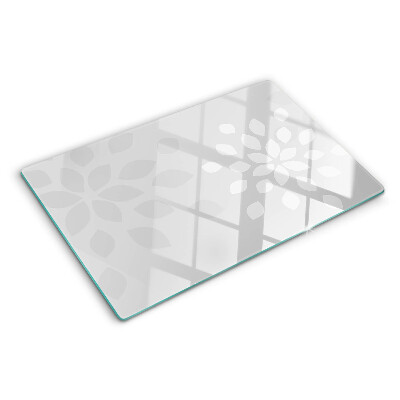 Chopping board glass Floral pattern with leaves
